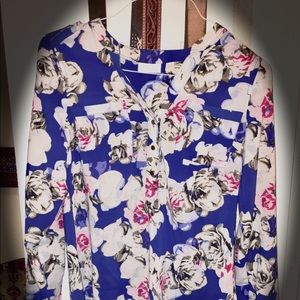 Blue Floral Blouse (XS from NY&Co.)